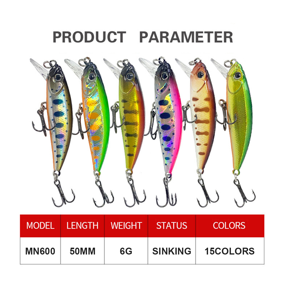 Рыболовные приманки 5 см, 6 г, – обзор и цена Fishing Lure Jerkbait
